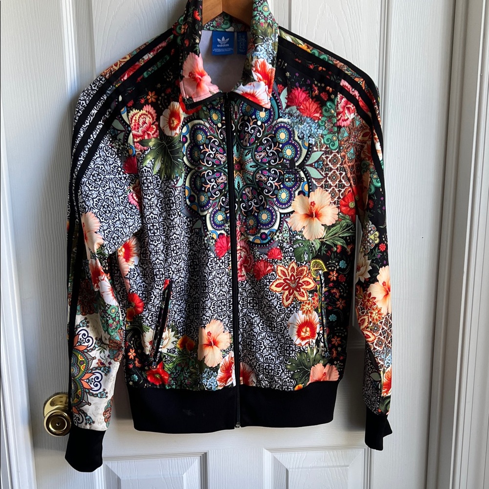 Adidas Originals x Farm Jardim Agharta Floral Pattern Track Jacket Size Medium